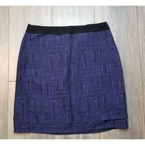 Banana Republic Textured Purple Black Skirt 6